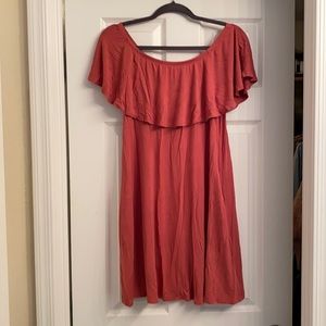 Soprano Pink Strapless Dress- size L